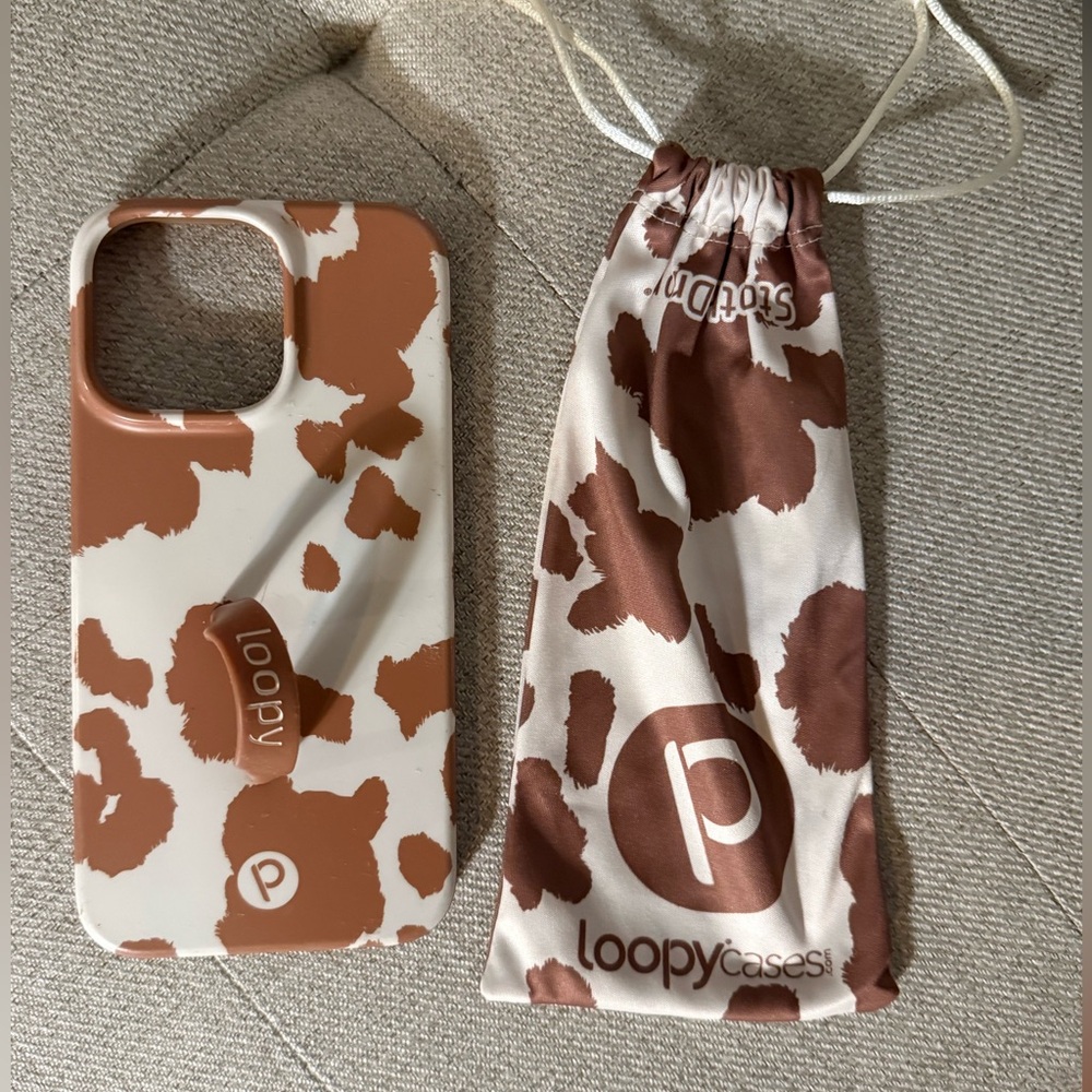 Loopy Brown and White Cow Pattern Phone Case